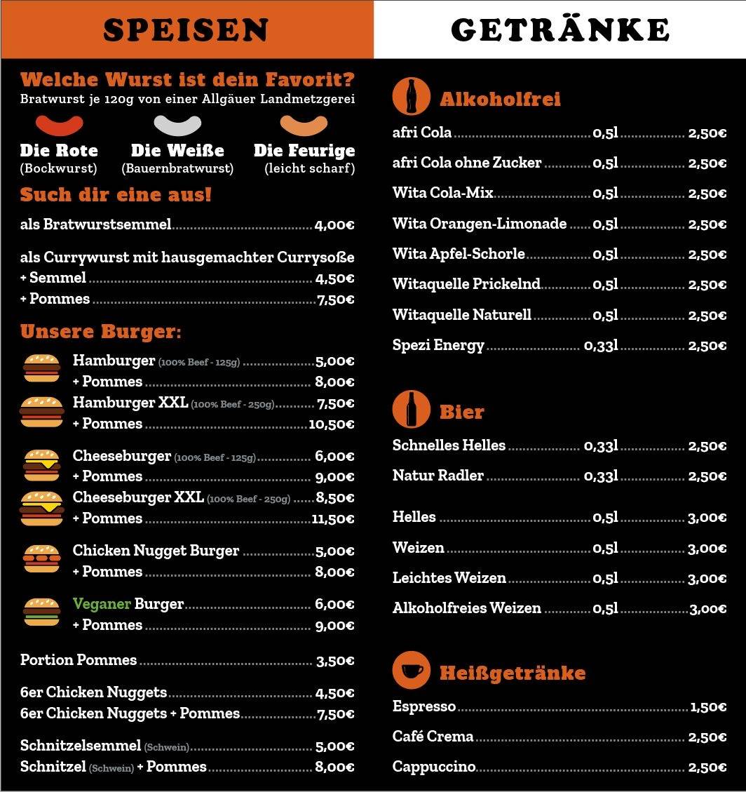 Menu de Imbiss Graben
