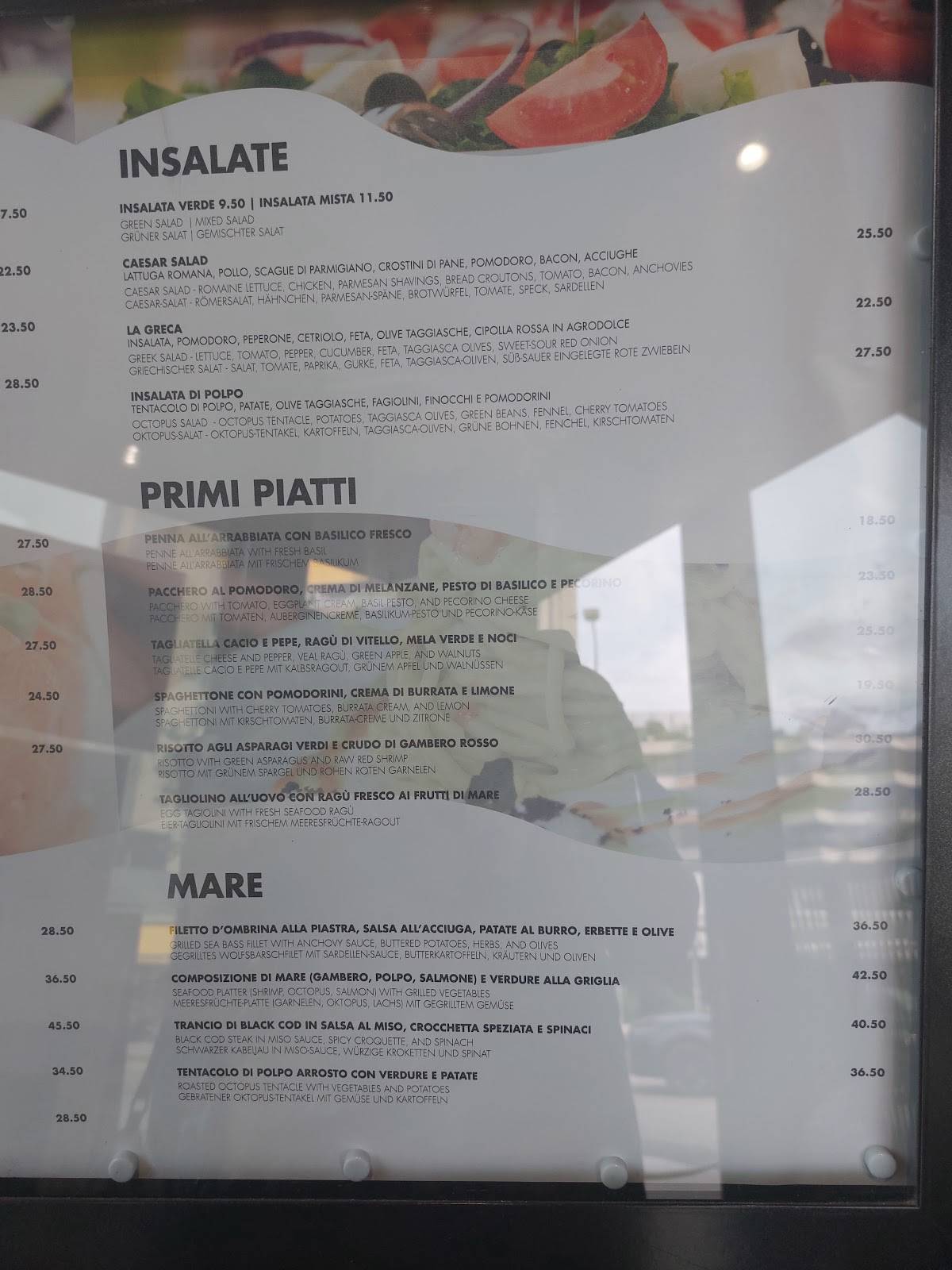 Menu di Lanchetta Lounge Bar & Pinsa. 