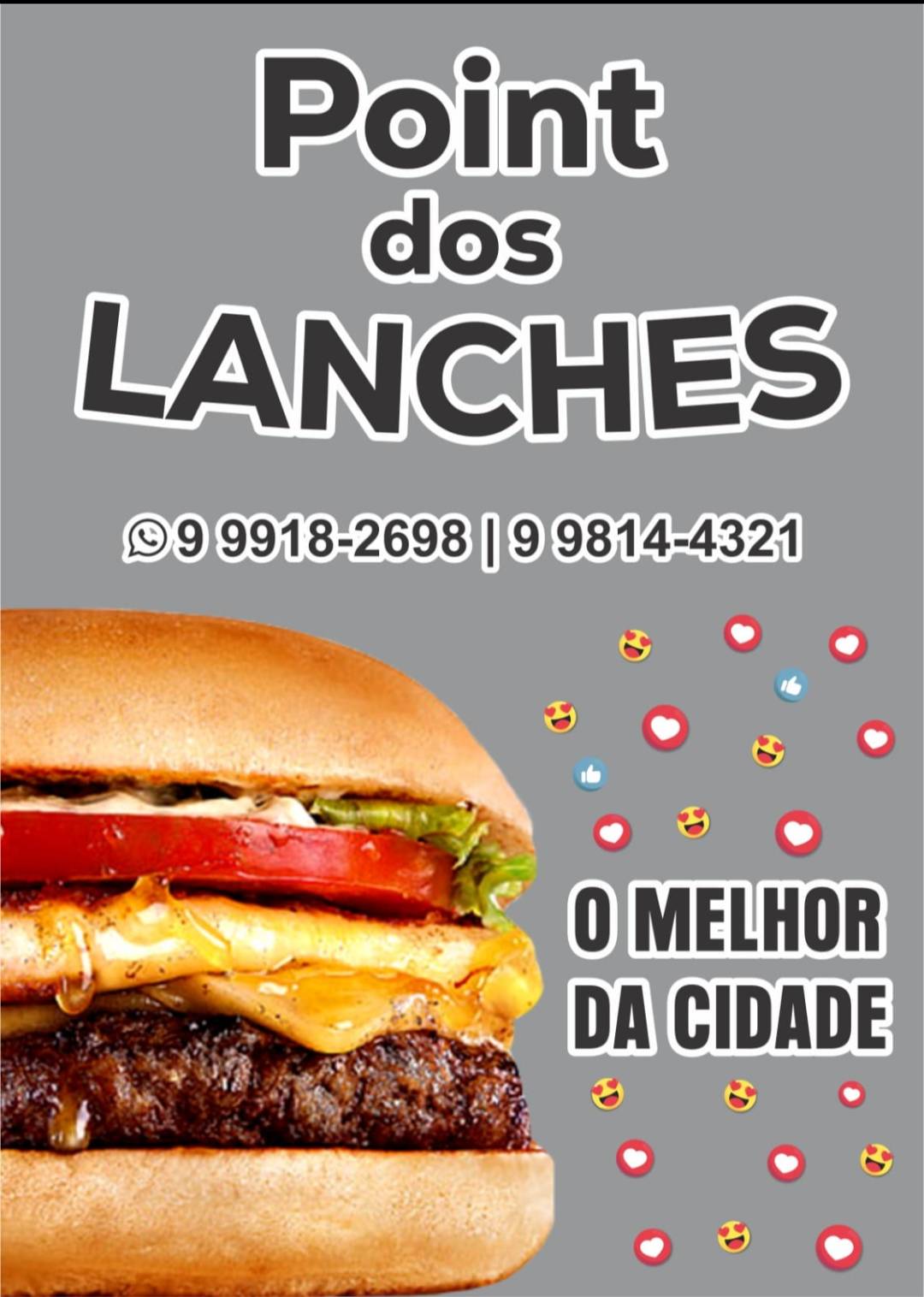 Lanchonete Point dos Lanches cardápio
