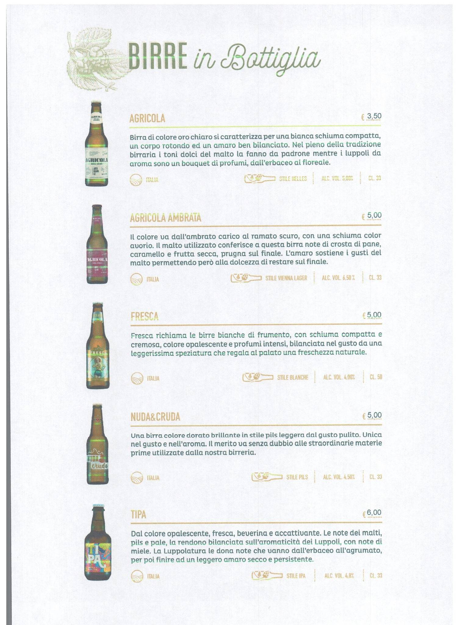 Menu di Mala Rupa Pub 