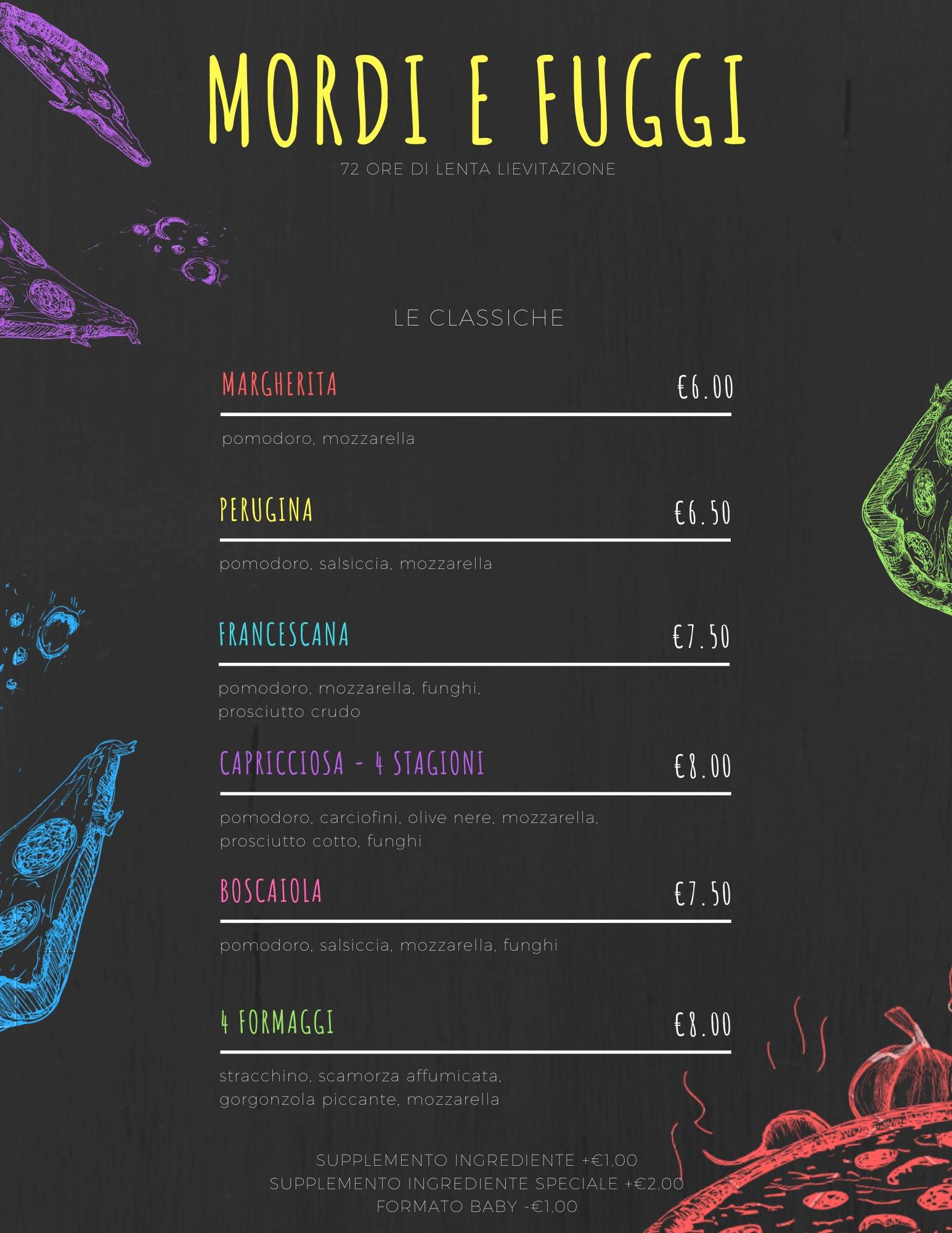 Menu di Mordi e Fuggi 