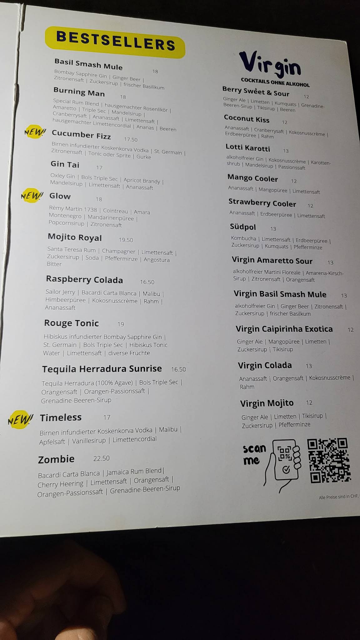 Menu di OscarOne Bar & Lounge 