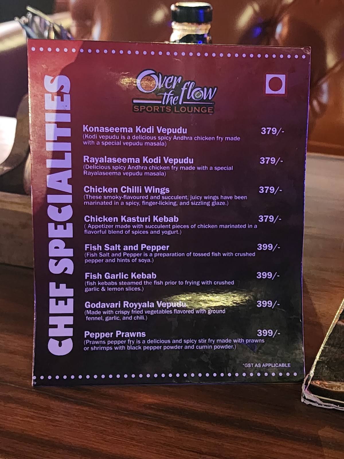 Over The Flow menu