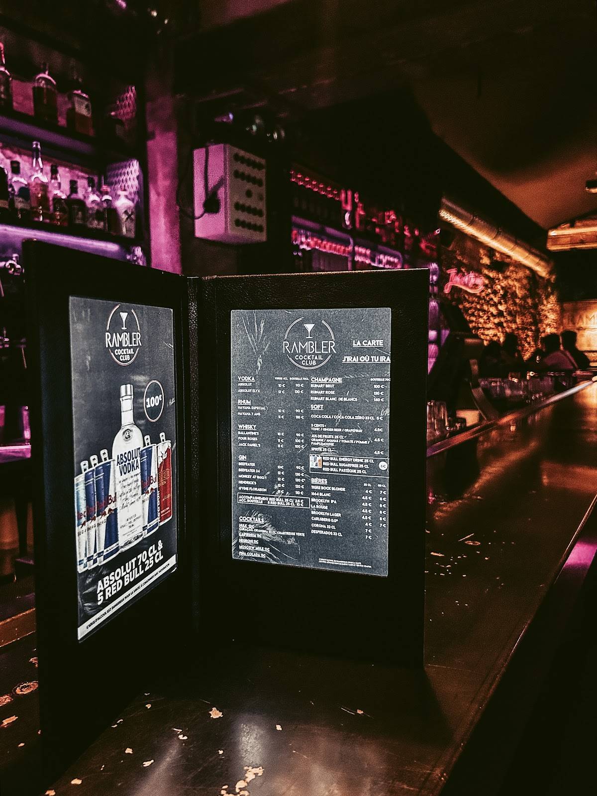 Menu de Rambler Cocktail Club