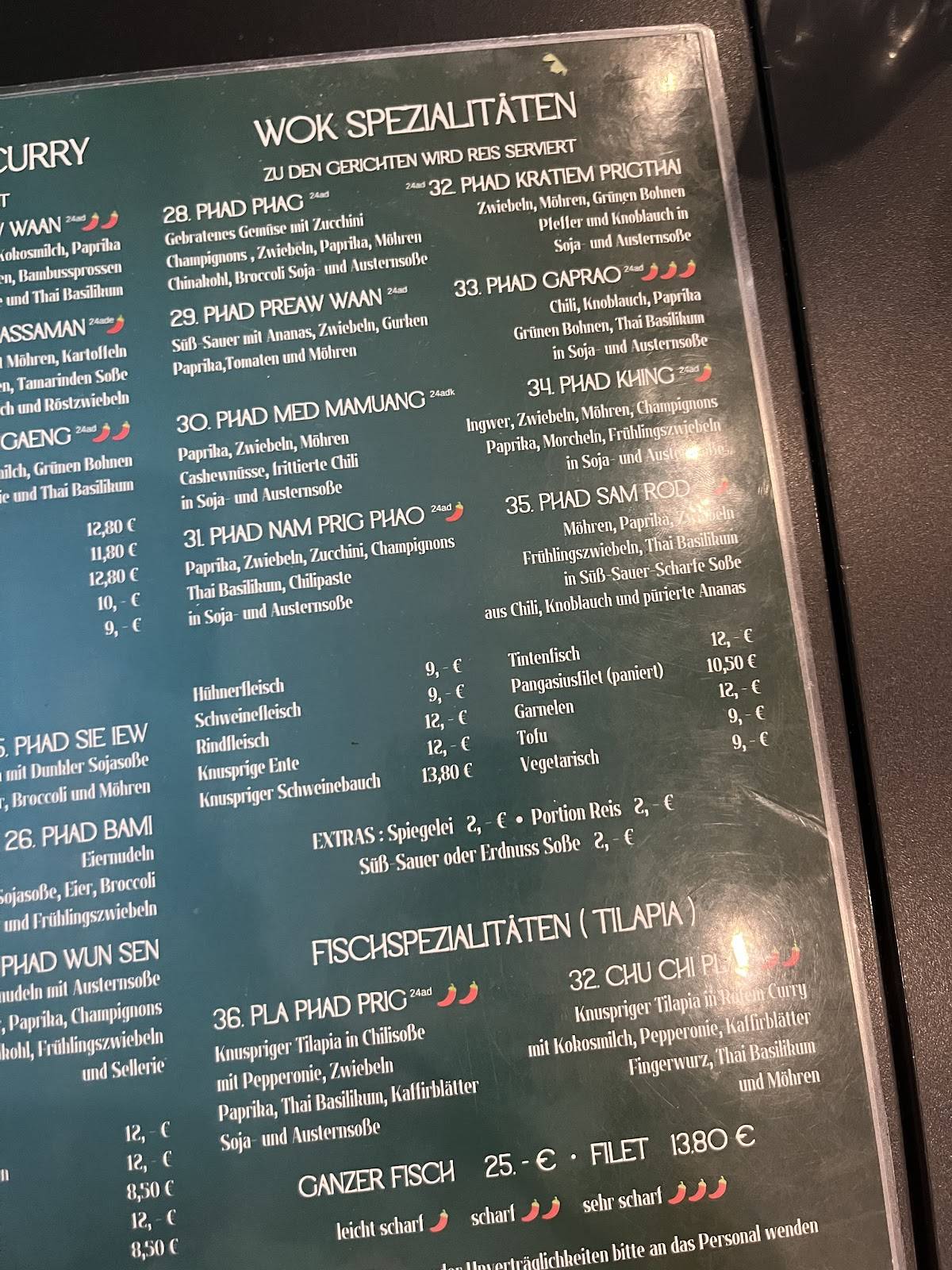 Speisekarte von Ratchada Thai Kitchen pub & Bar, Köln