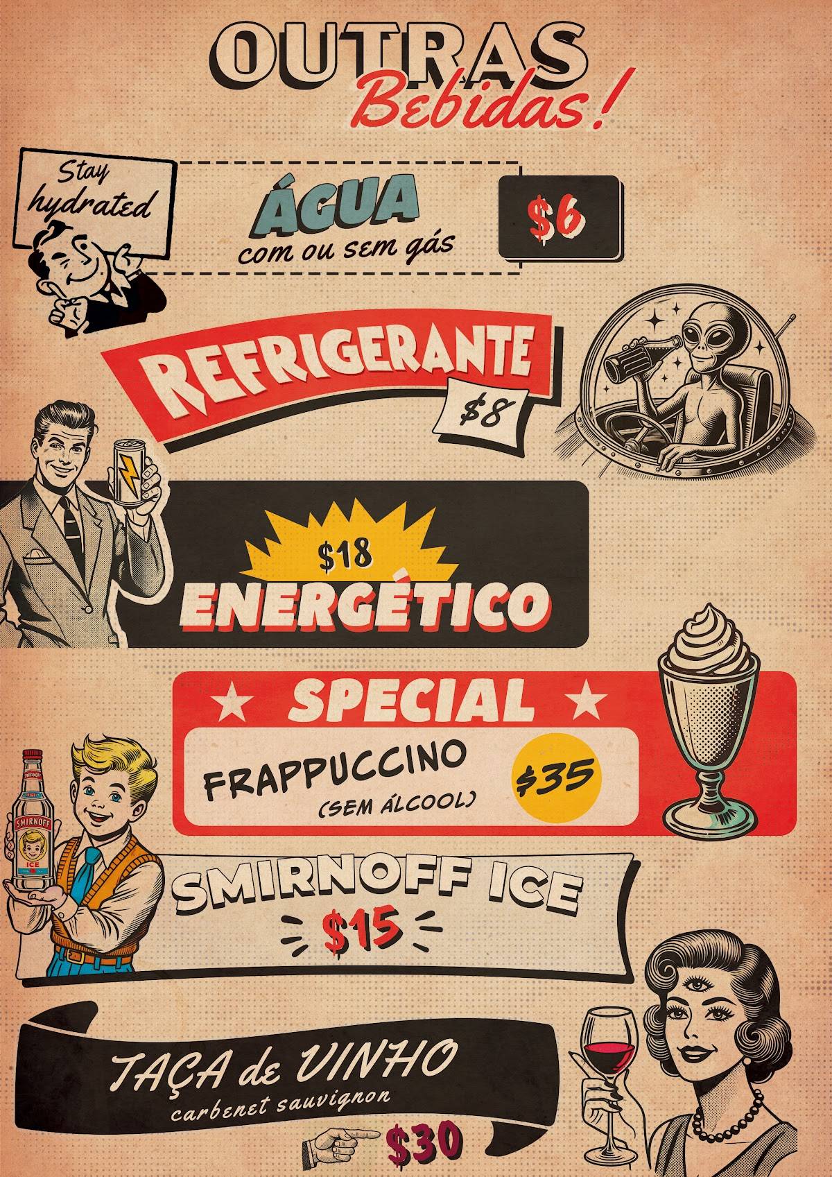 Retrô Pub cardápio