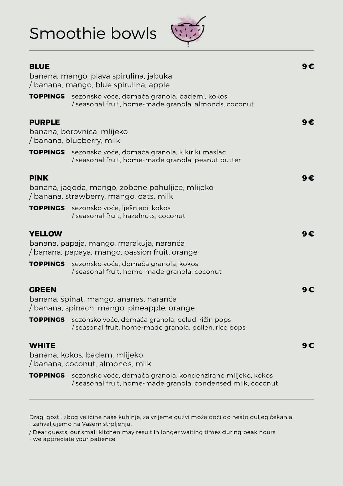 Menu di Roots Bar 