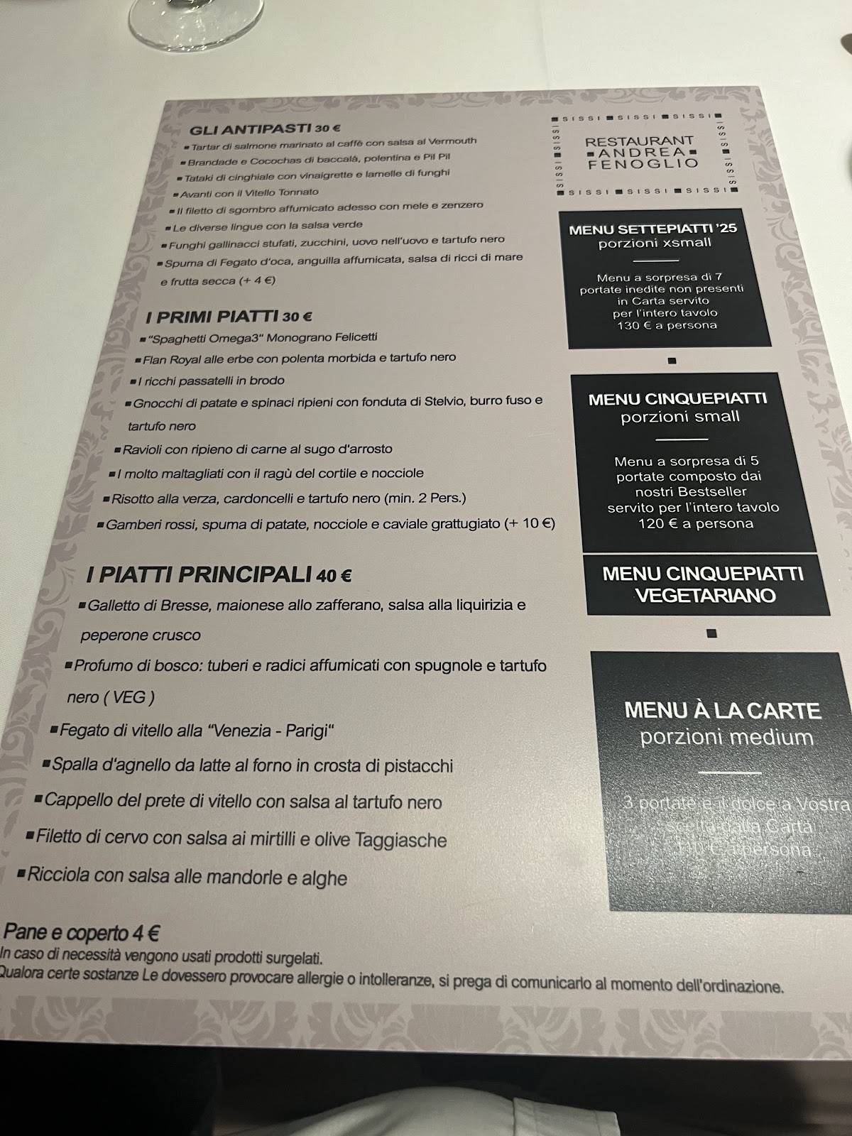 Menu di Sissi 