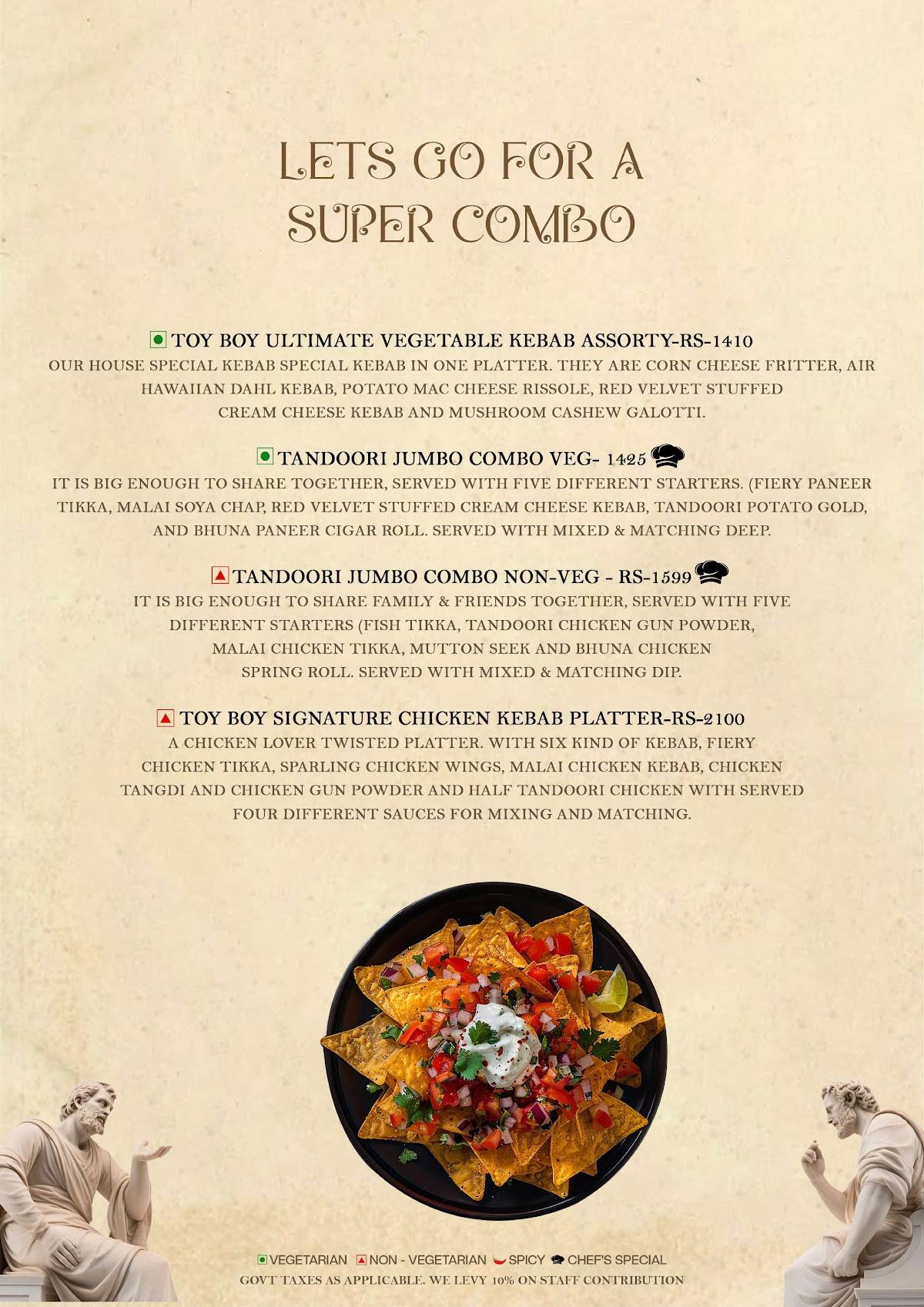 TOY BOY menu