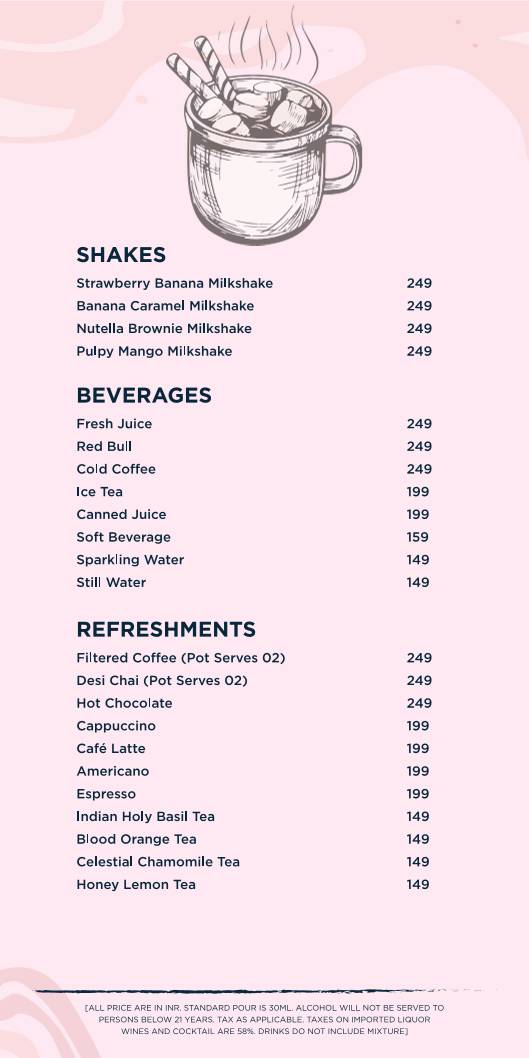 The Square - Multicuisine Restaurant in Chennai menu