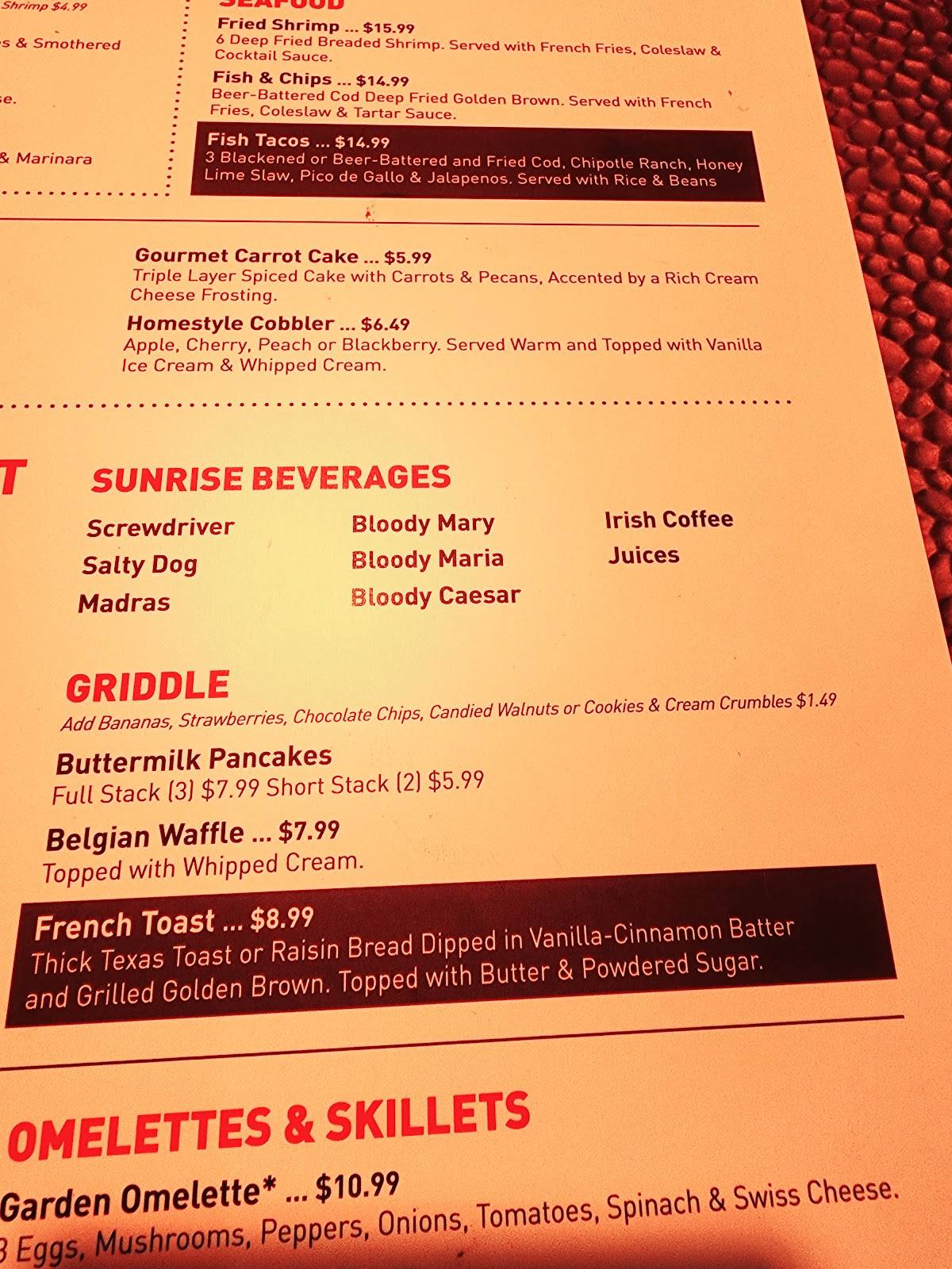 Menu at Winchell's Pub & Grill, Las Vegas, 199 E Warm Springs Rd