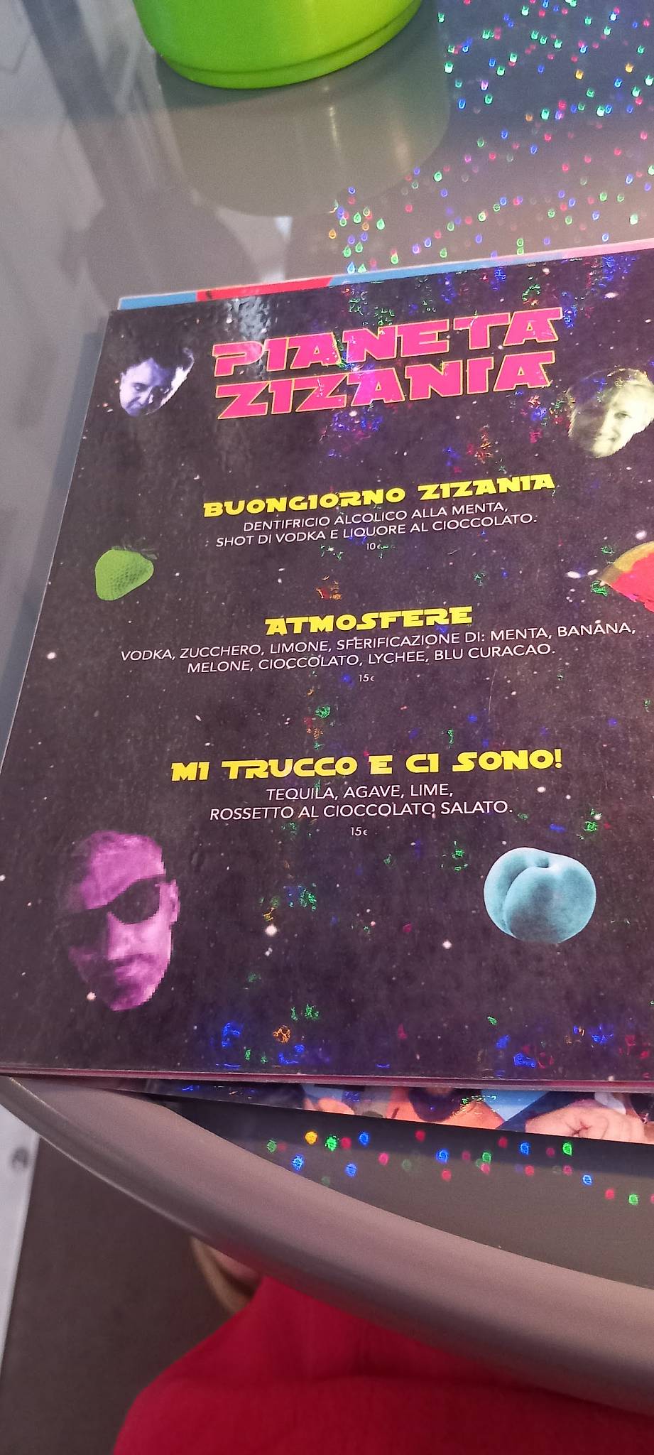 Menu di Zizania via Celestino Cocktail bar Milano 
