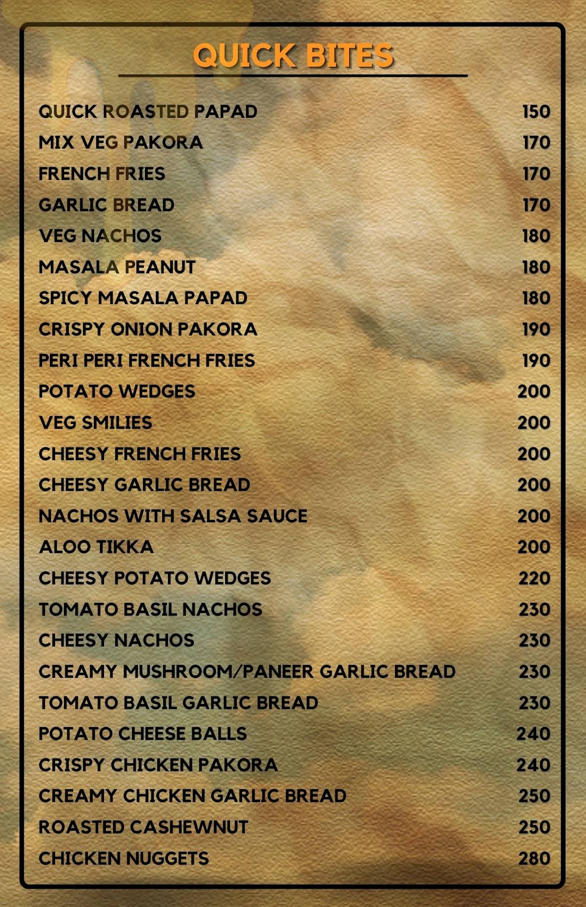 Gravity Restopub & Hookah Lounge Top Pubs in Pondicherry Dance Floor DJ Nights Best Nightlife in Pondicherry menu