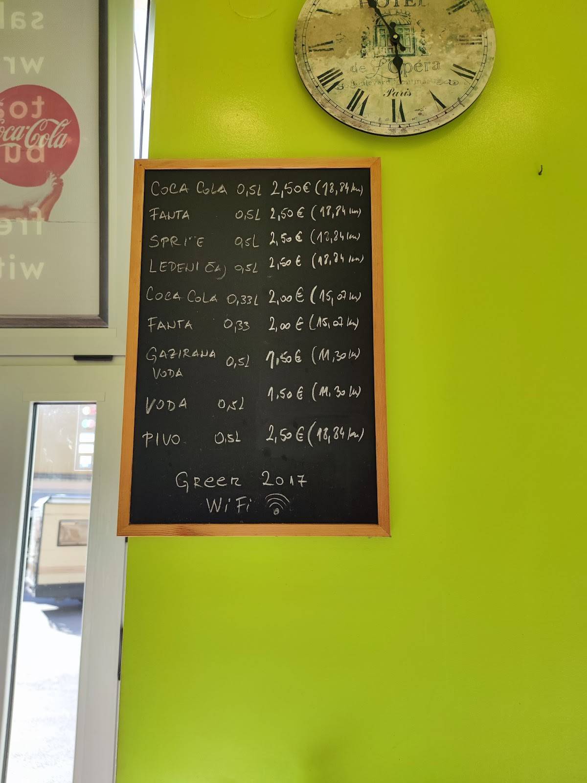 Menu di Fast food Green 