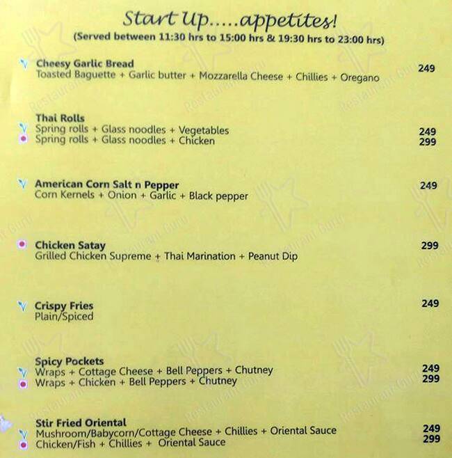 Café 24 - Mind Space Hotel menu
