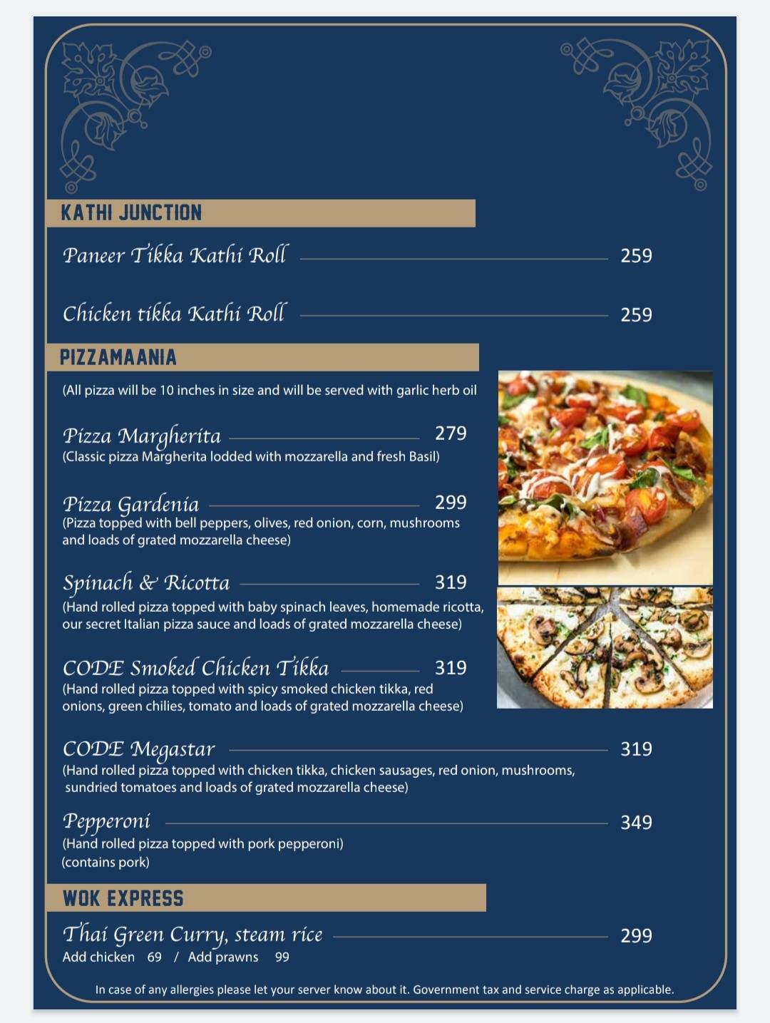 Code The Speakeasy Bar menu