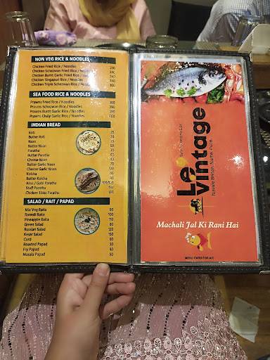 Le Vintage menu