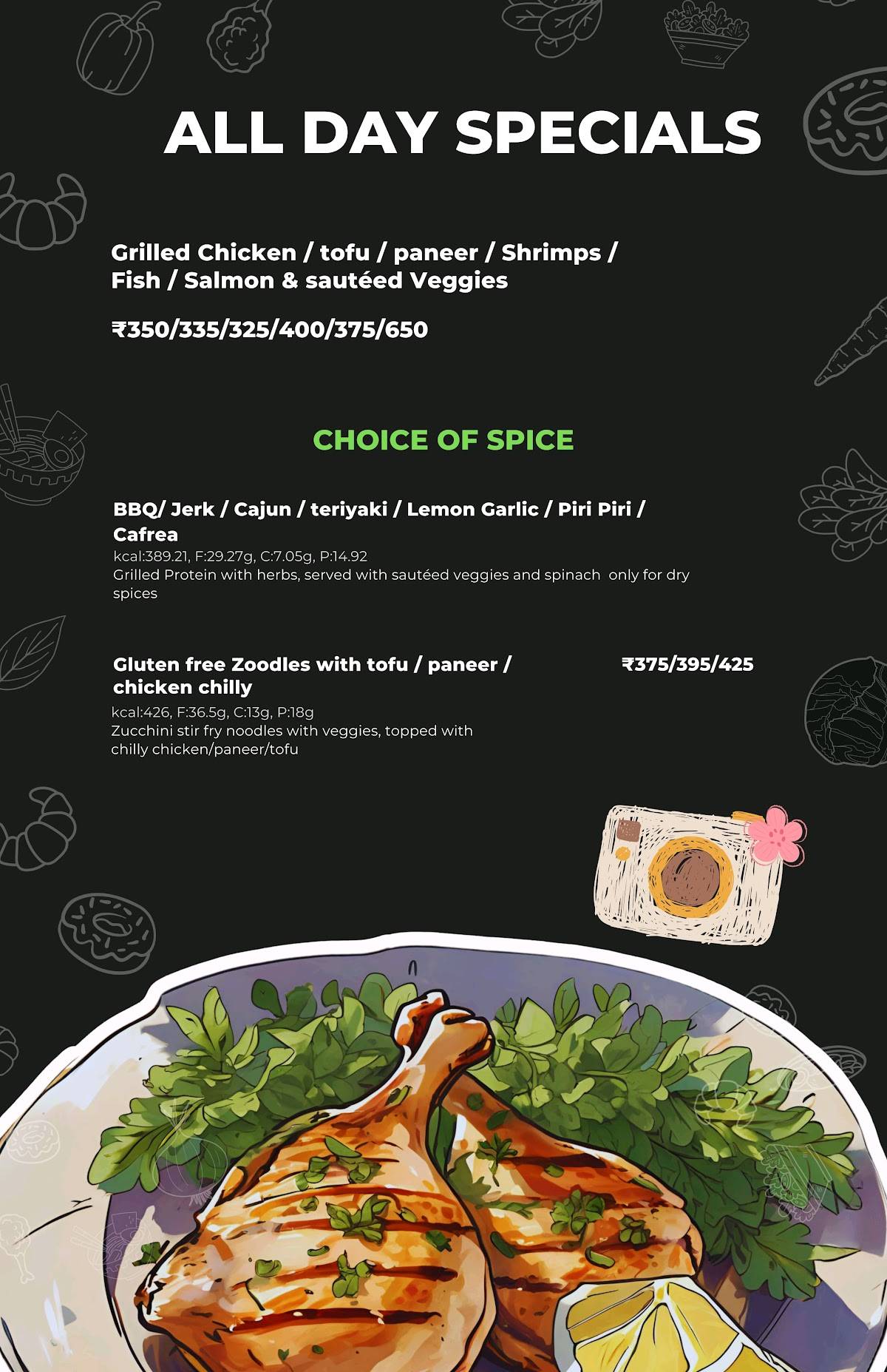 daCALORIES - healthy diet food restaurant menu