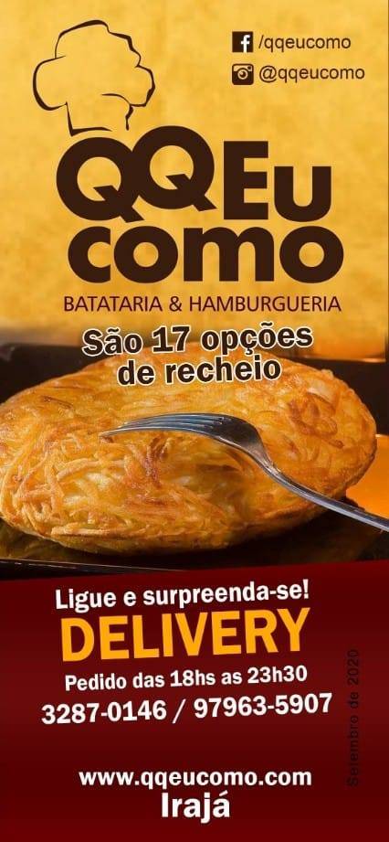 QQ EU COMO cardápio