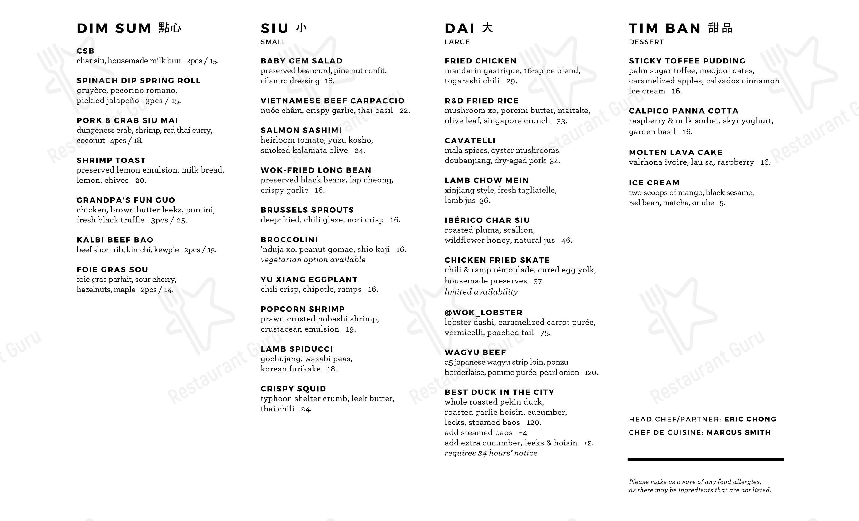 R&D Restaurant dans Toronto - Menu bar