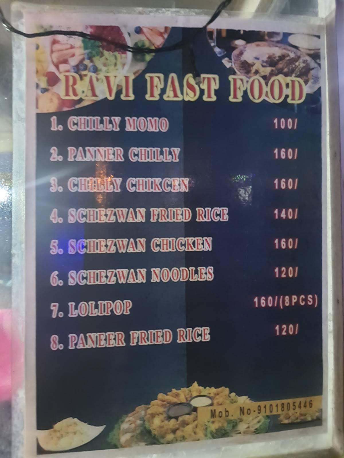 RAVI FAST FOOD menu