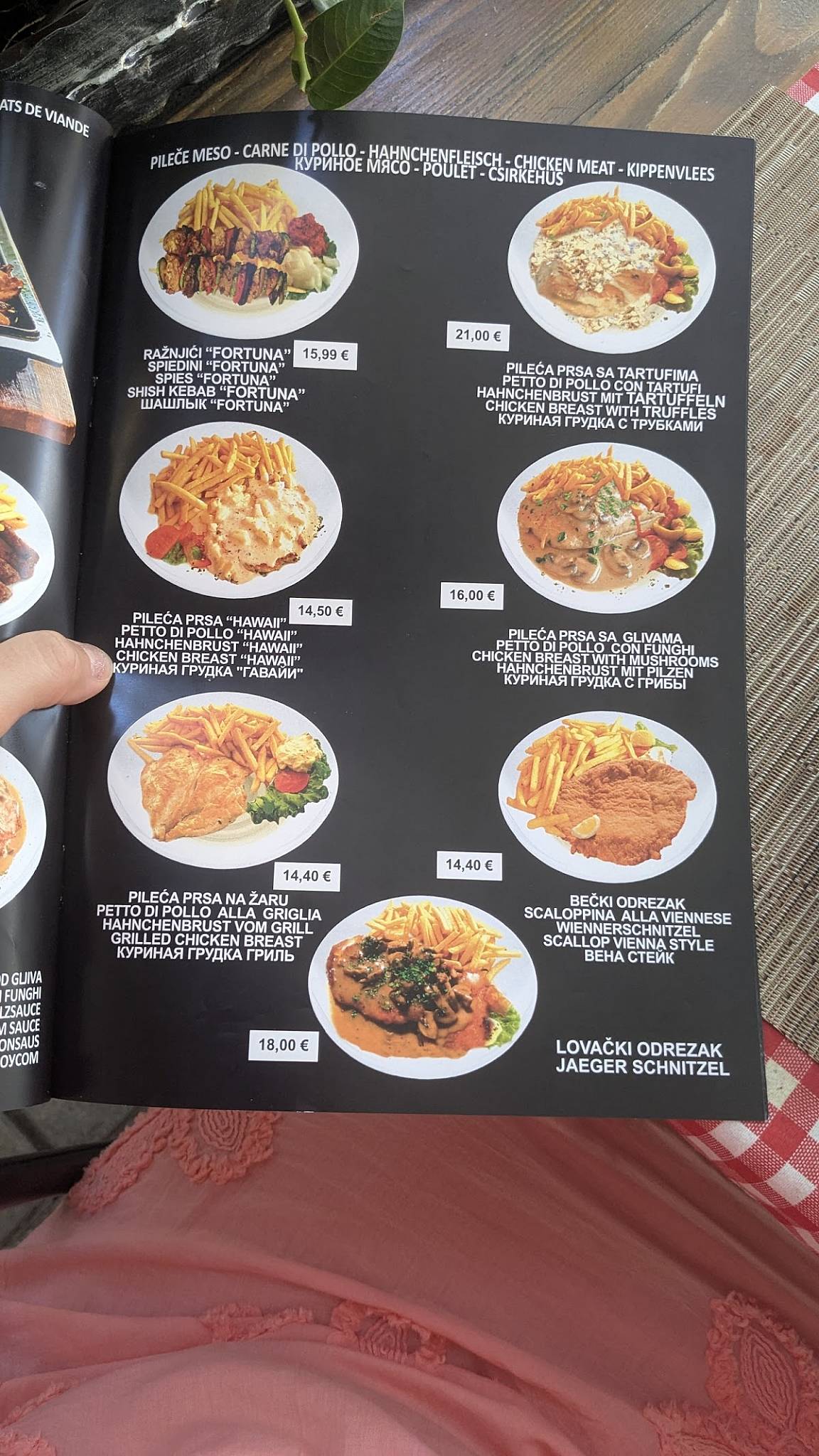 Menu di RESTAURANT AL MARE NOVIGRAD 