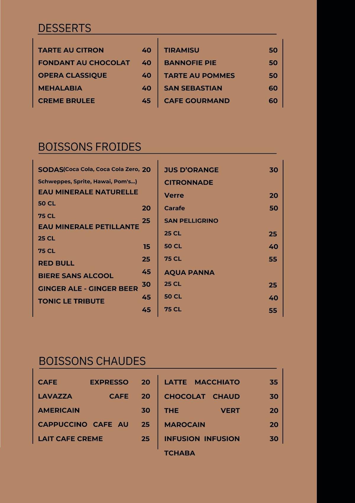 Menu de ROOFTOP DIAGONAL Restaurant
