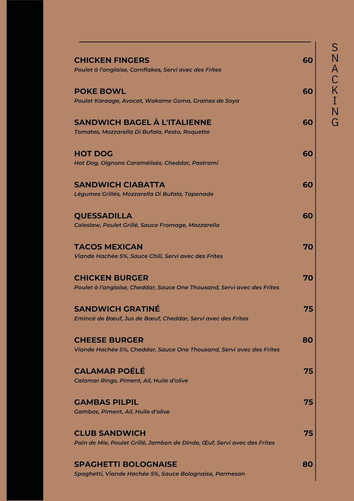Menu de ROOFTOP DIAGONAL Restaurant