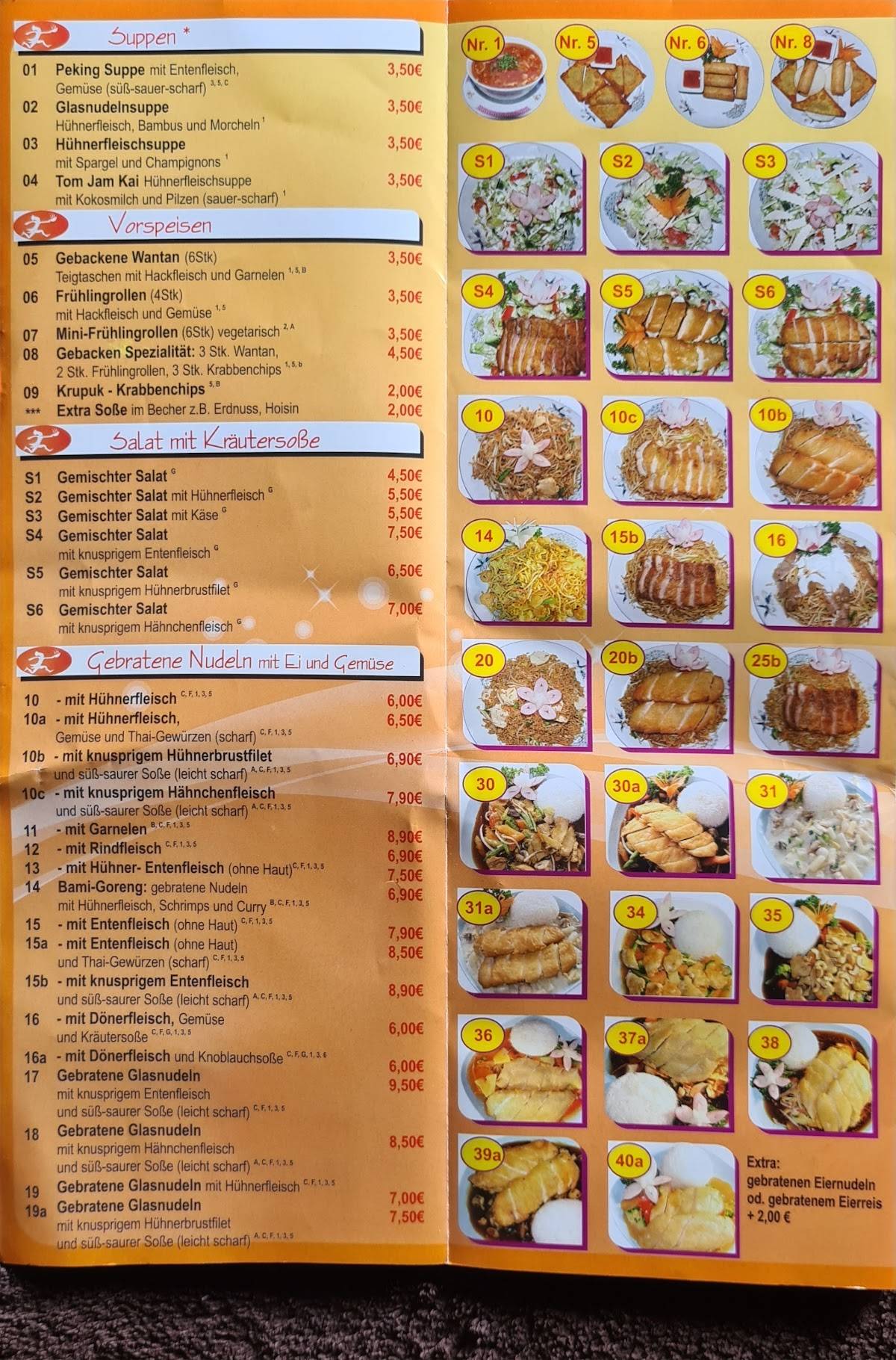 Menu de Asia Express