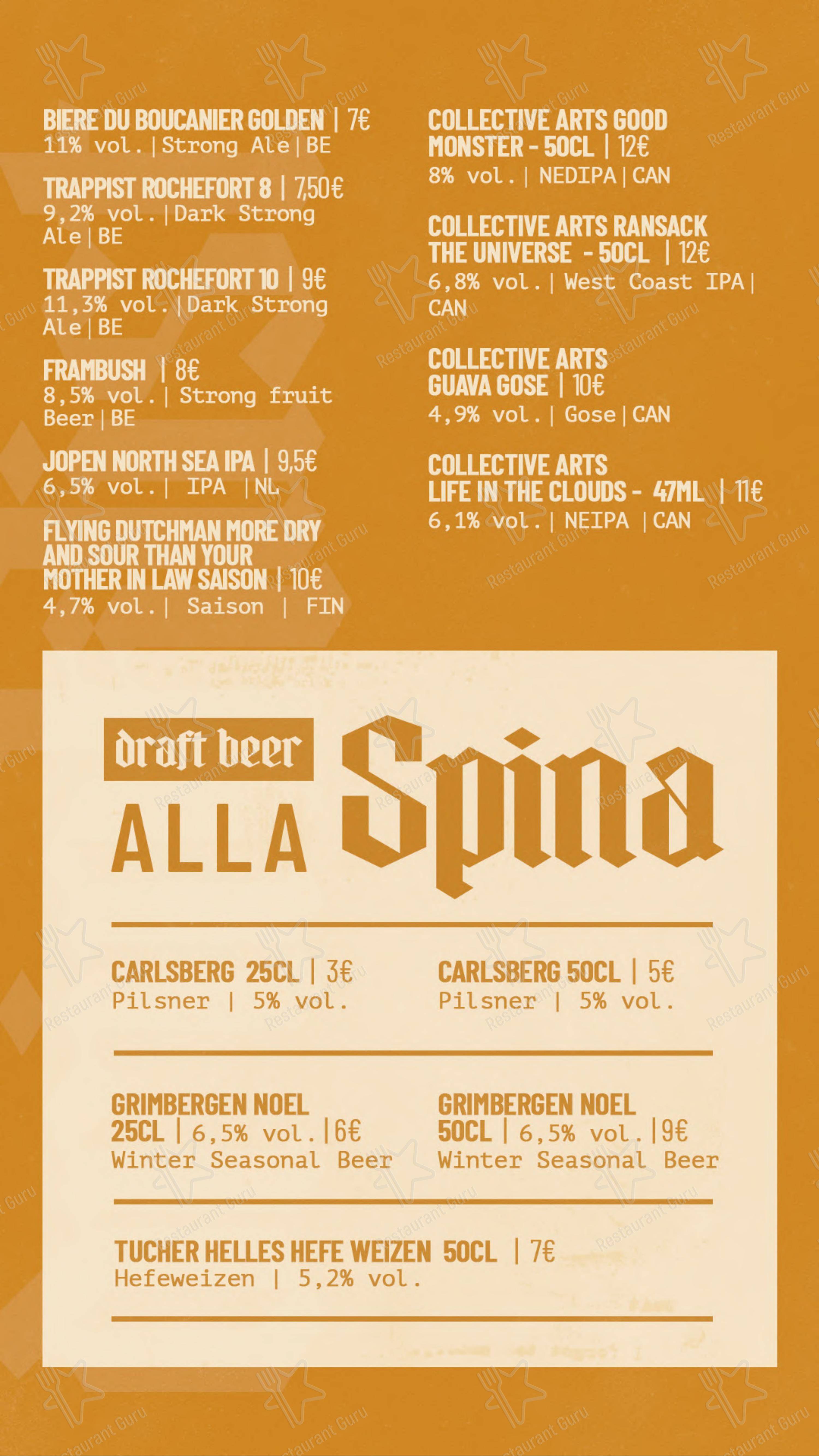 Radio Rock in Ragusa - Menu