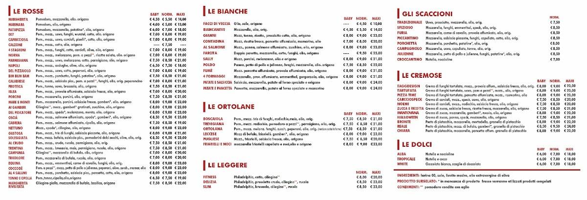 Menu di Pizza Time 