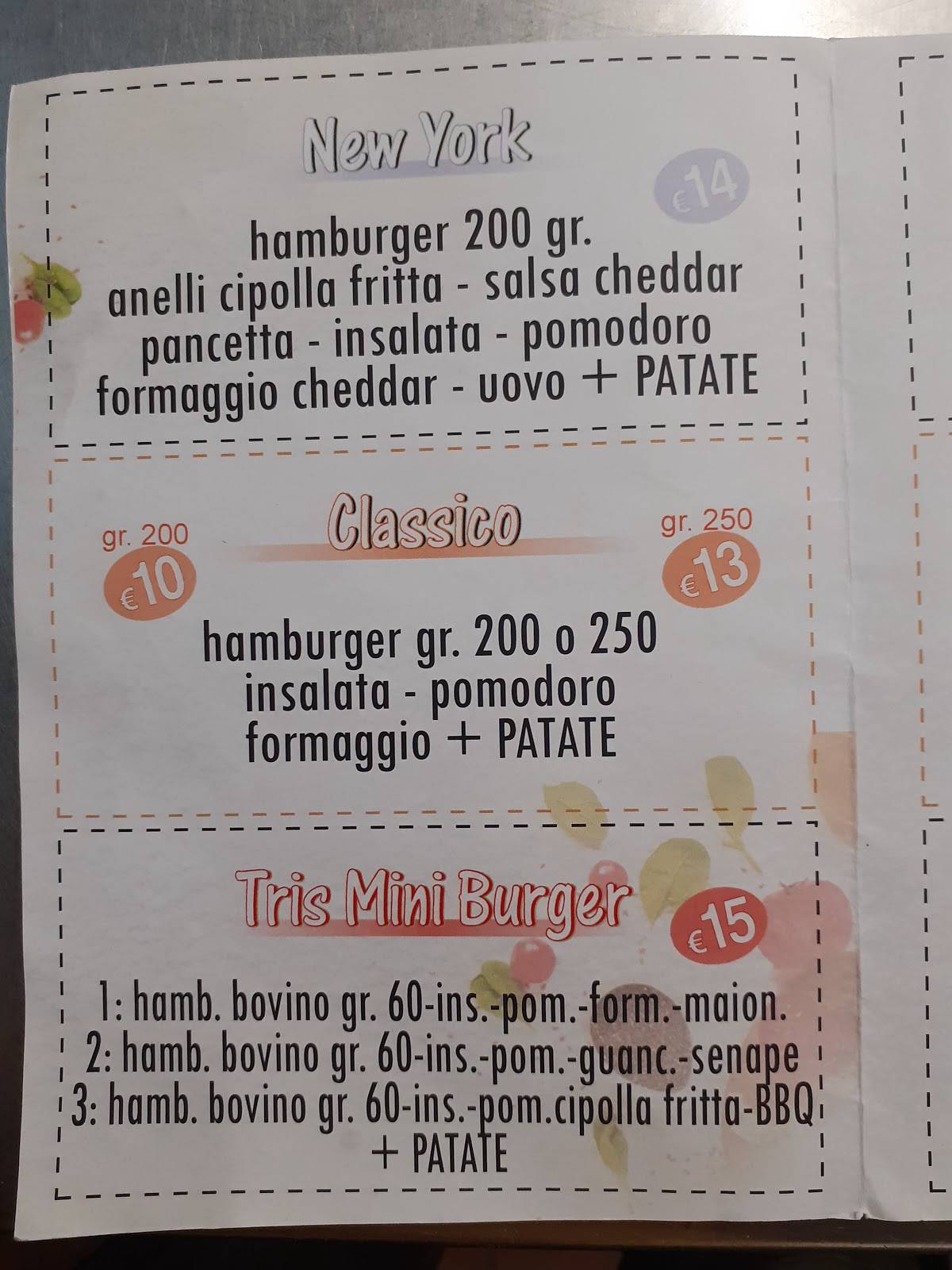 Menu di Rainbow pizza&food 