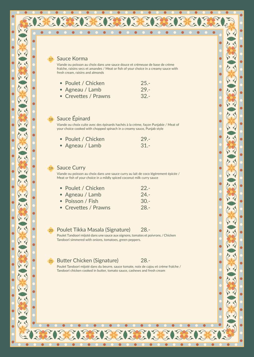 Menu di Rajpoute 