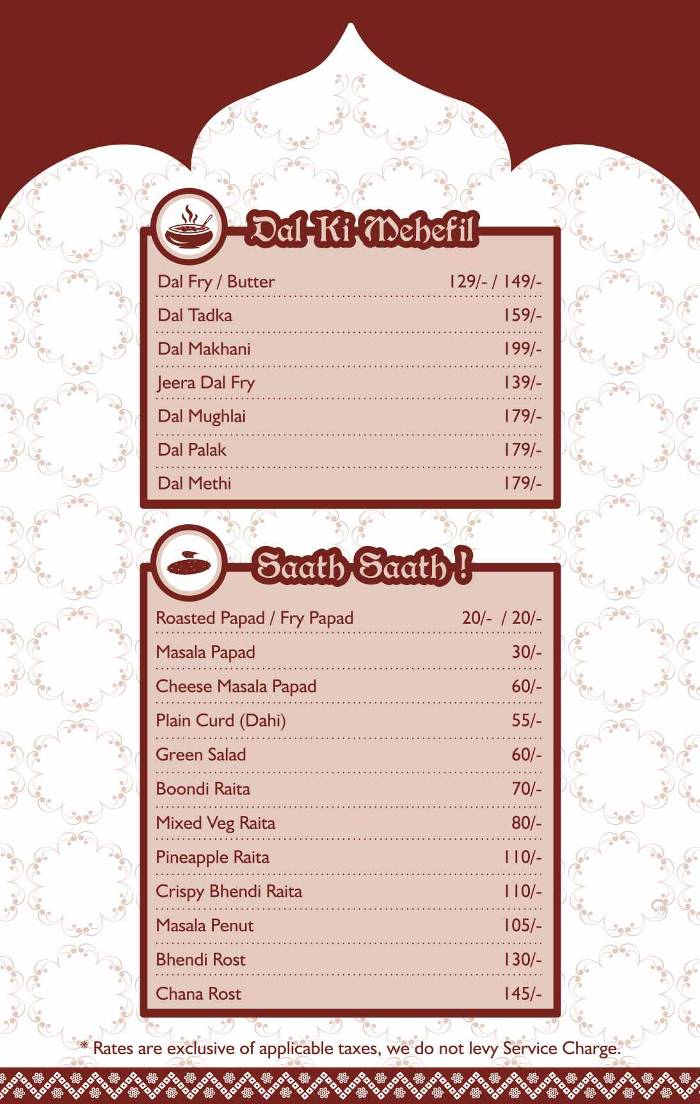 Rajput Restaurant menu