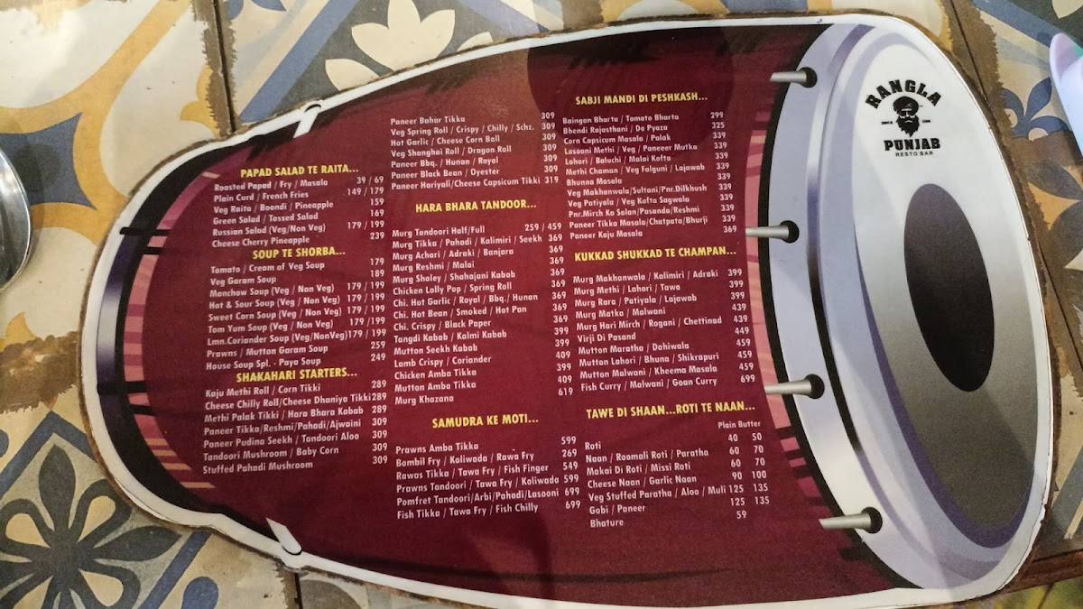 Rangla Punjab Restaurant Thane menu