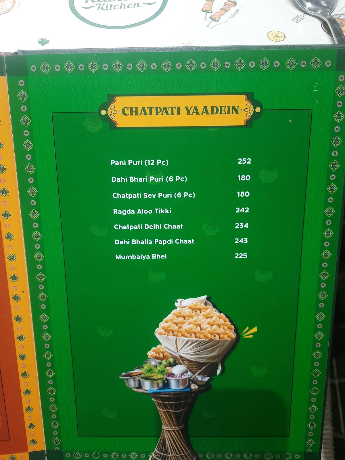 Rasila's Kitchen menu