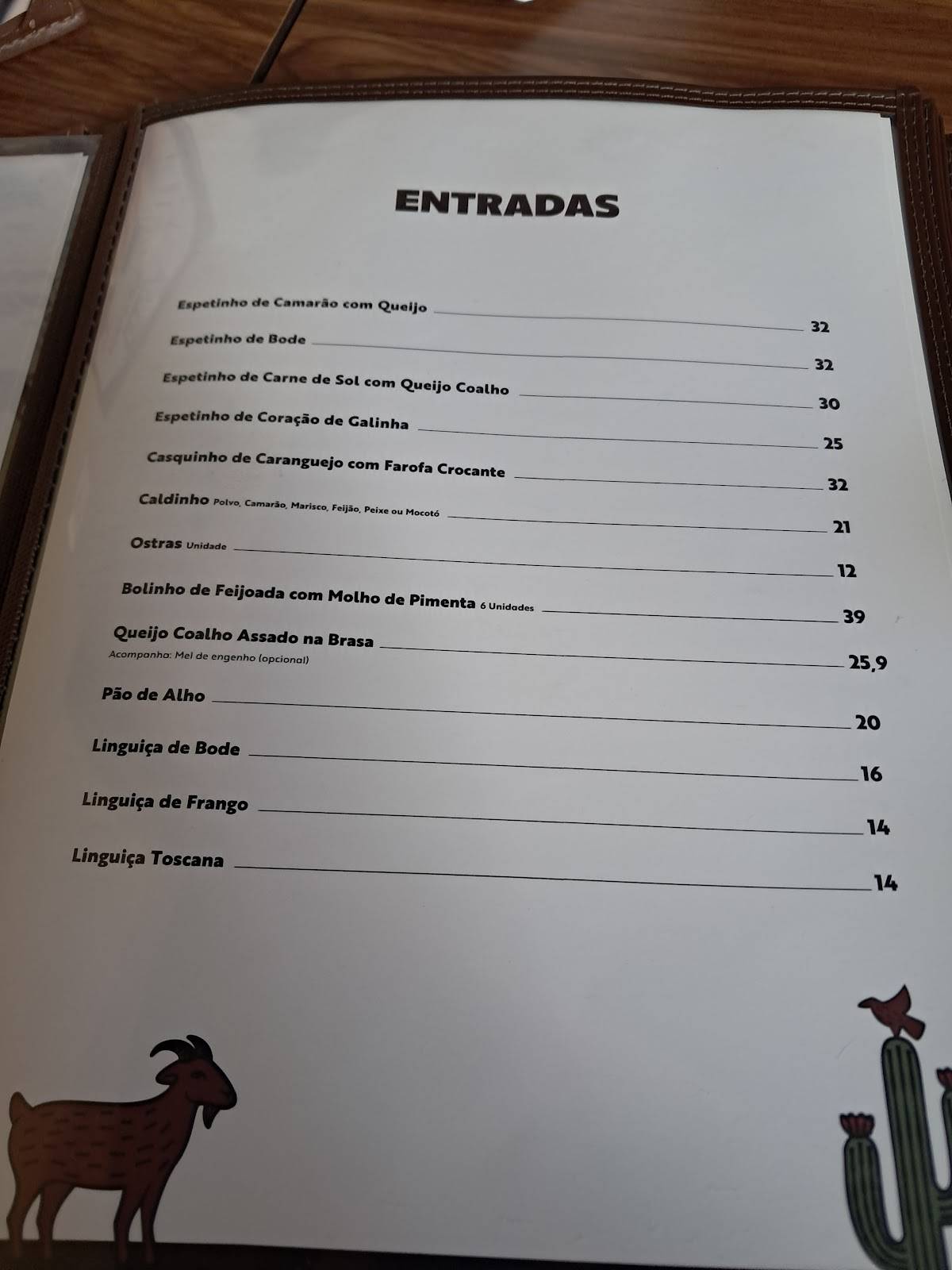 Bode do Nô Boa Viagem cardápio
