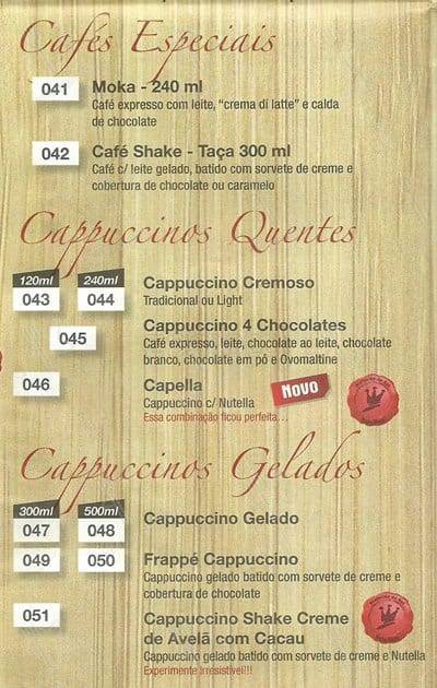 Rei do Mate cardápio