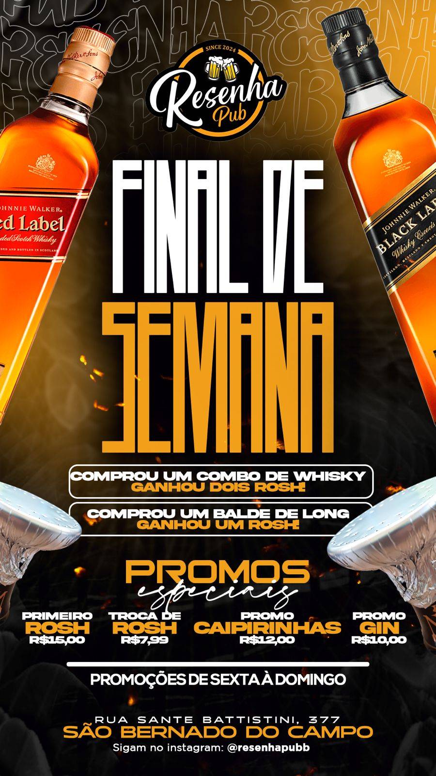 Resenha Pub cardápio