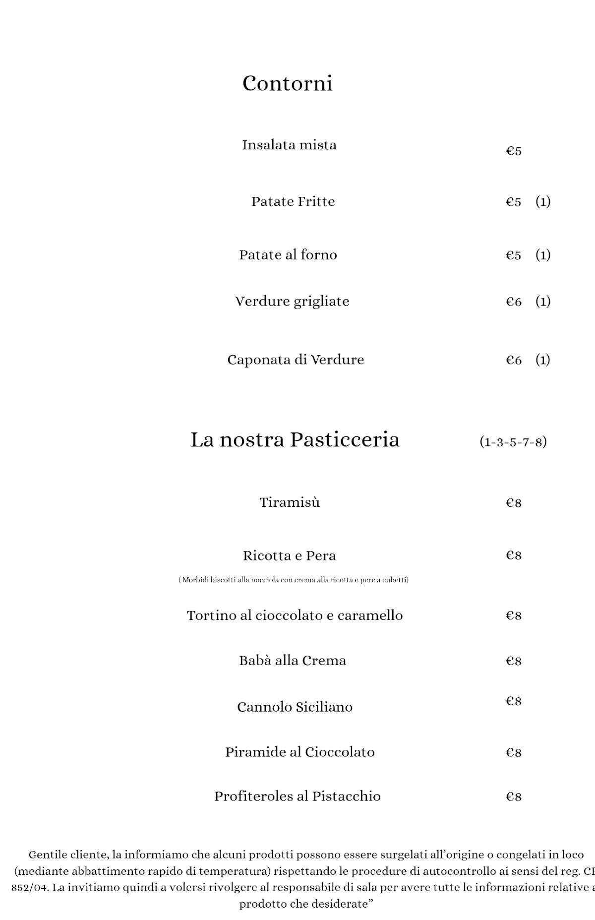 Menu di AL RUGANTINO RISTORANTE - PIZZERIA 