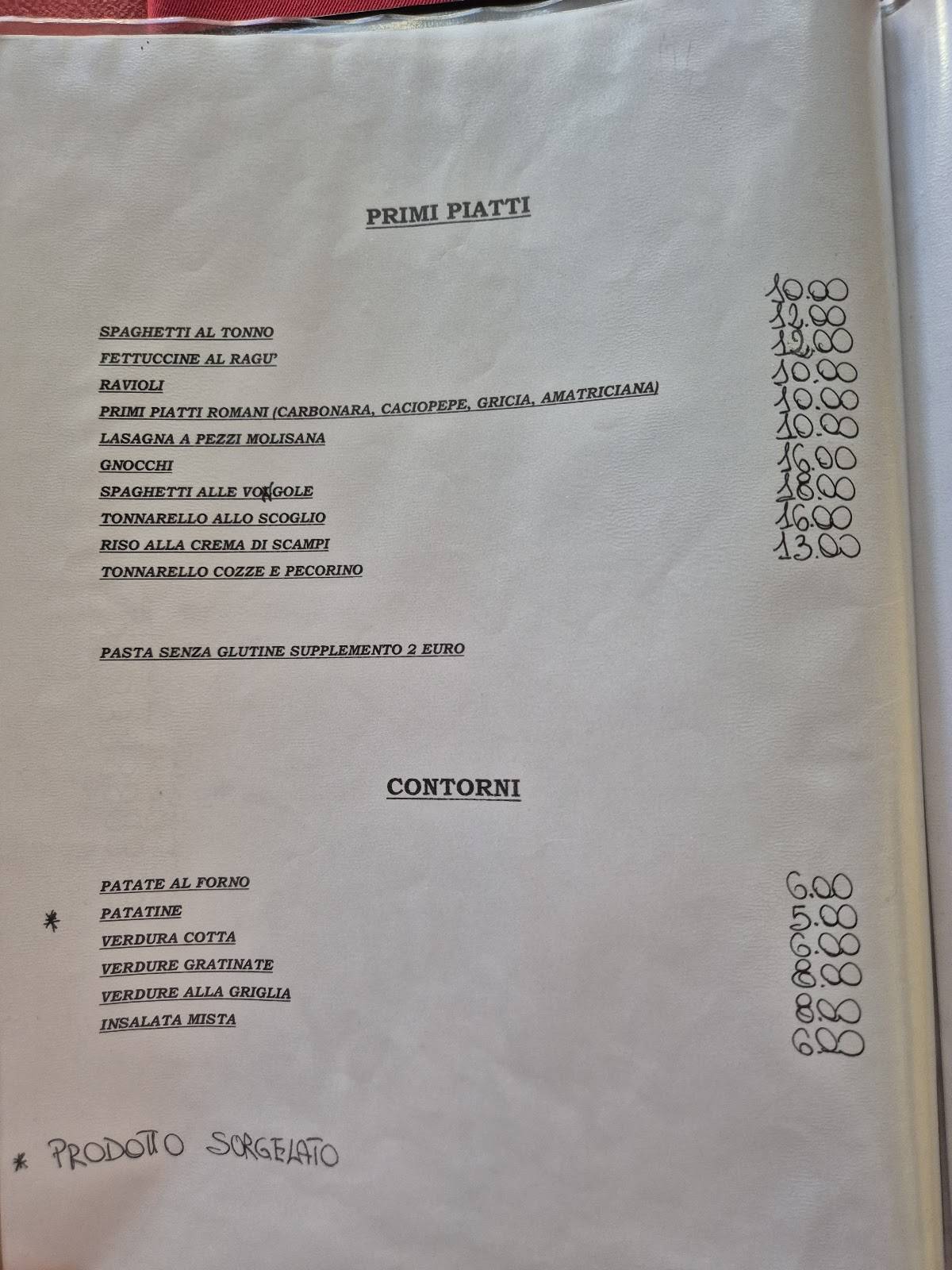 Menu di Al Cuore del Molise 