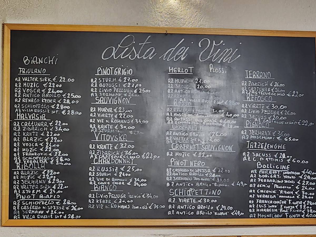 Menu di Alla Bella Trieste 