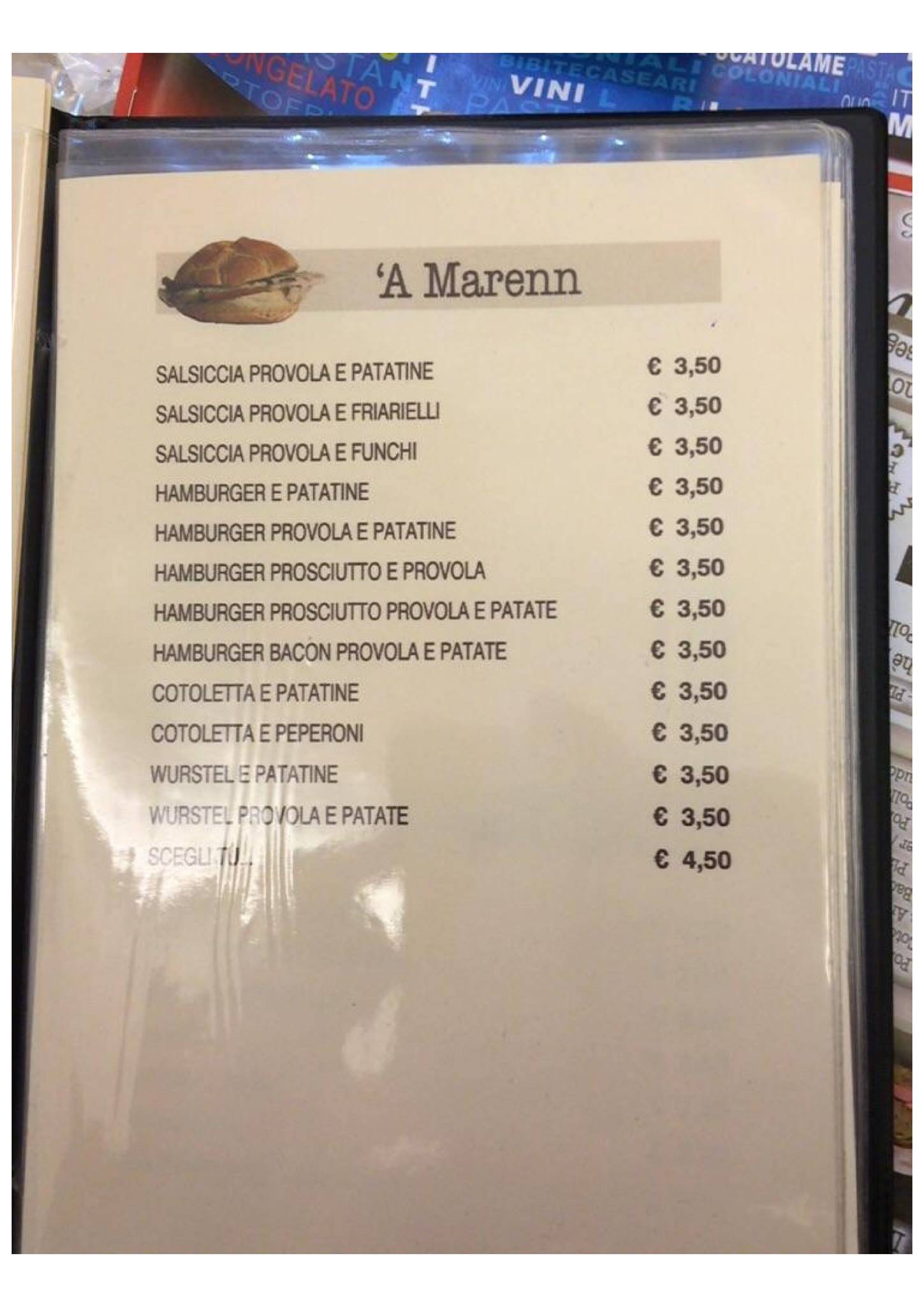 Menu di A'marenn 