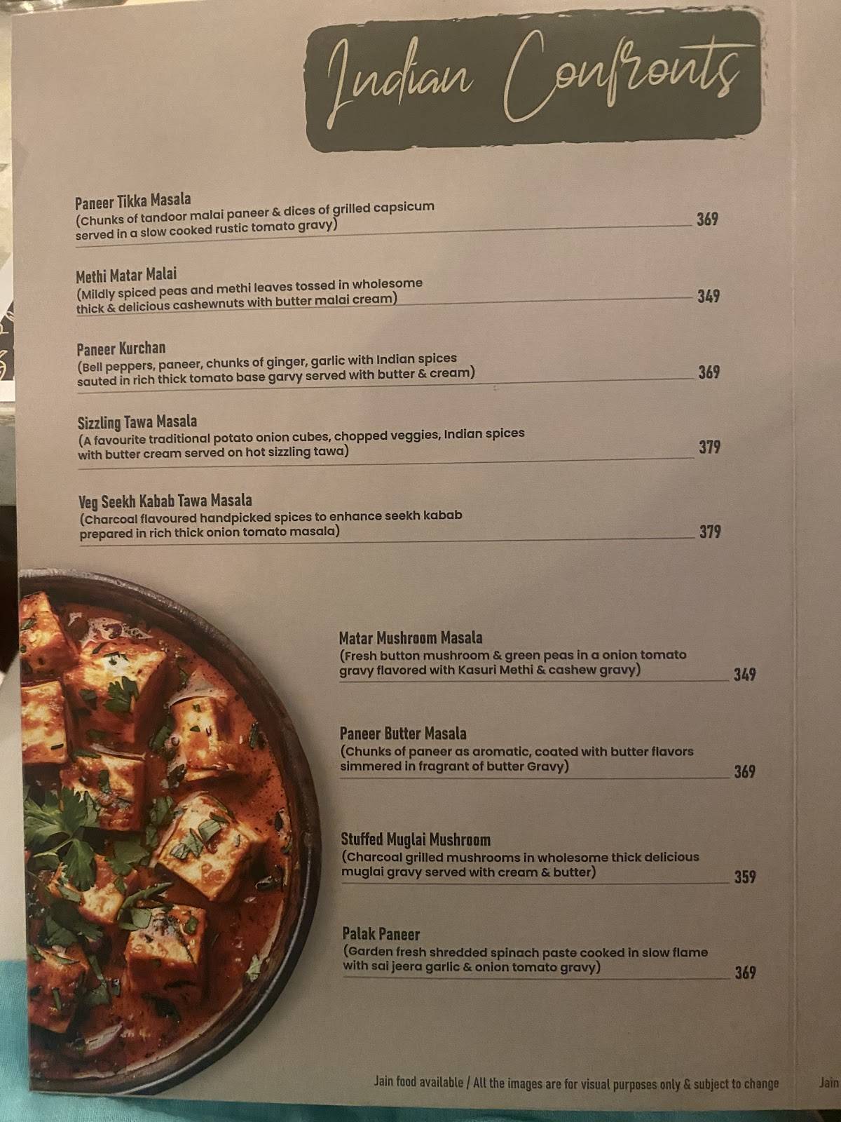Aroma Pure Veg Restaurant menu