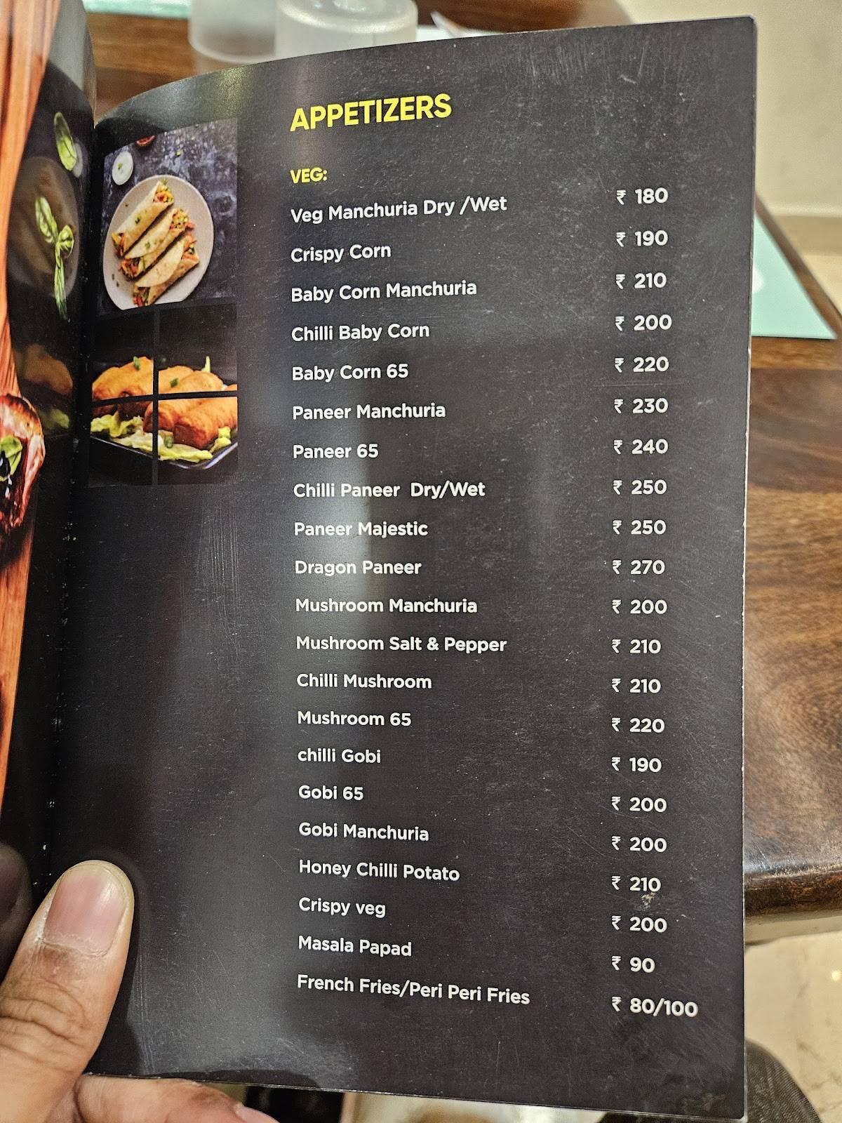 Asta's Desi Darbar menu