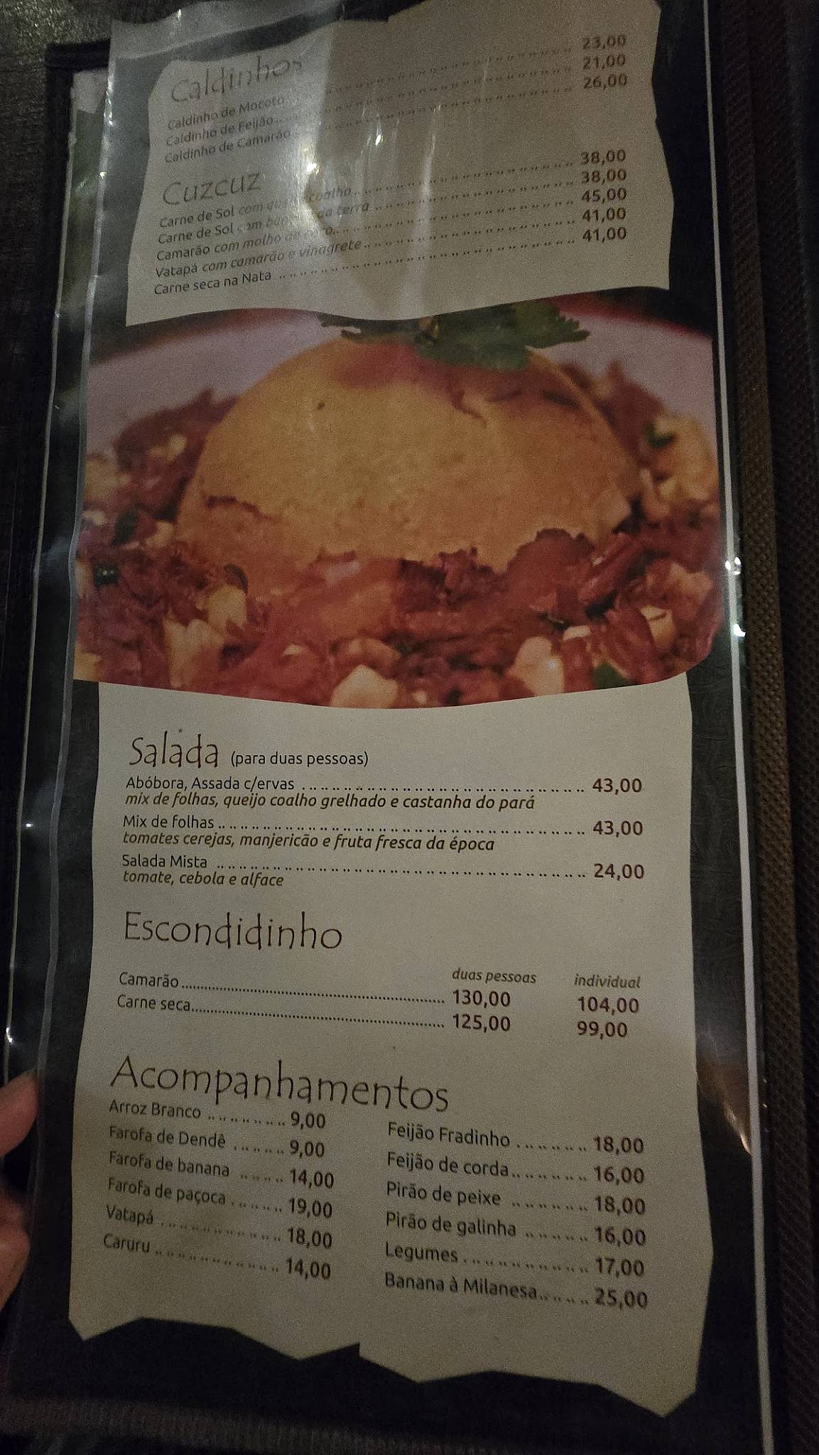 Baião Cozinha Nordestina cardápio