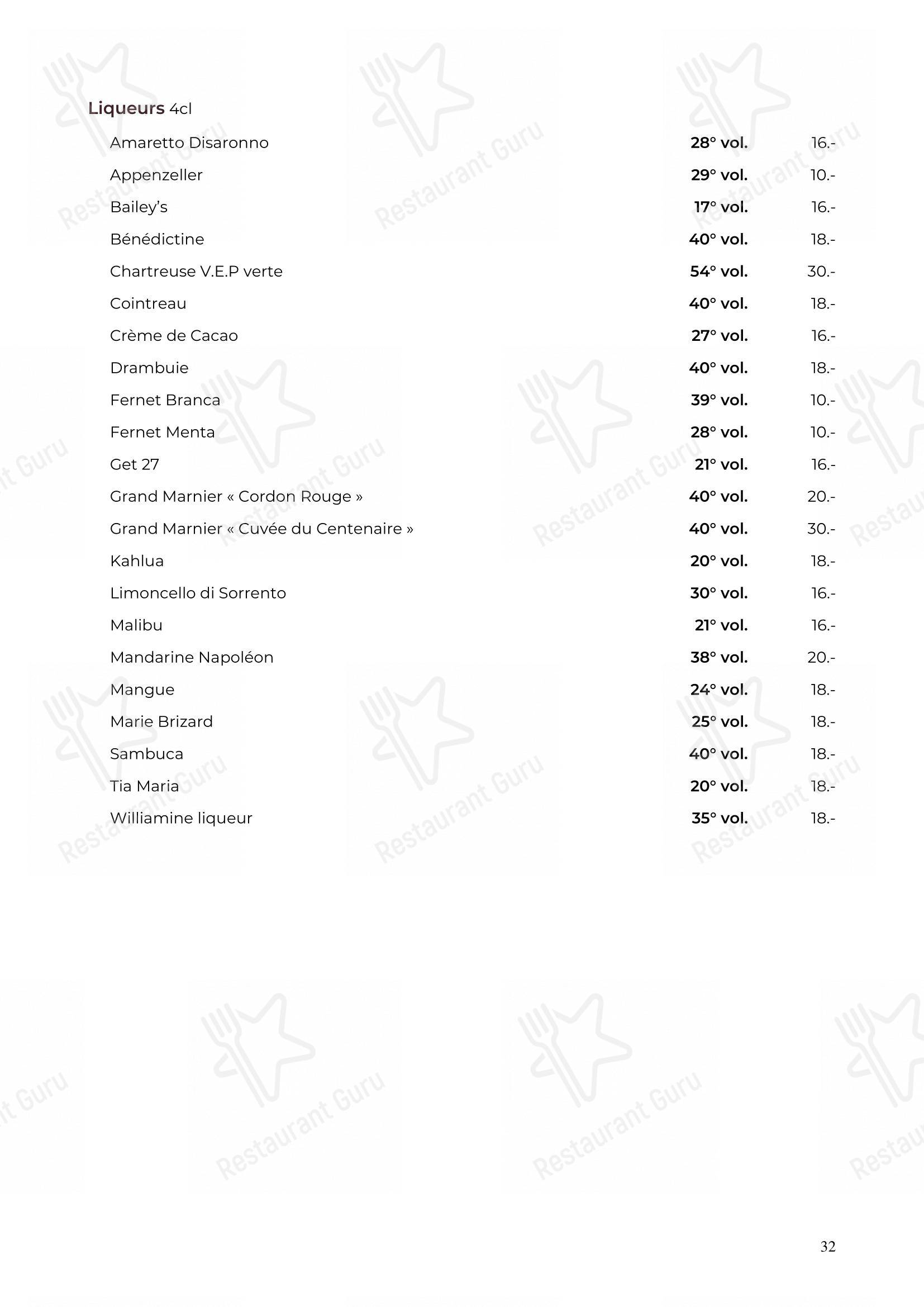 Основное меню per Restaurant Balila ristorante