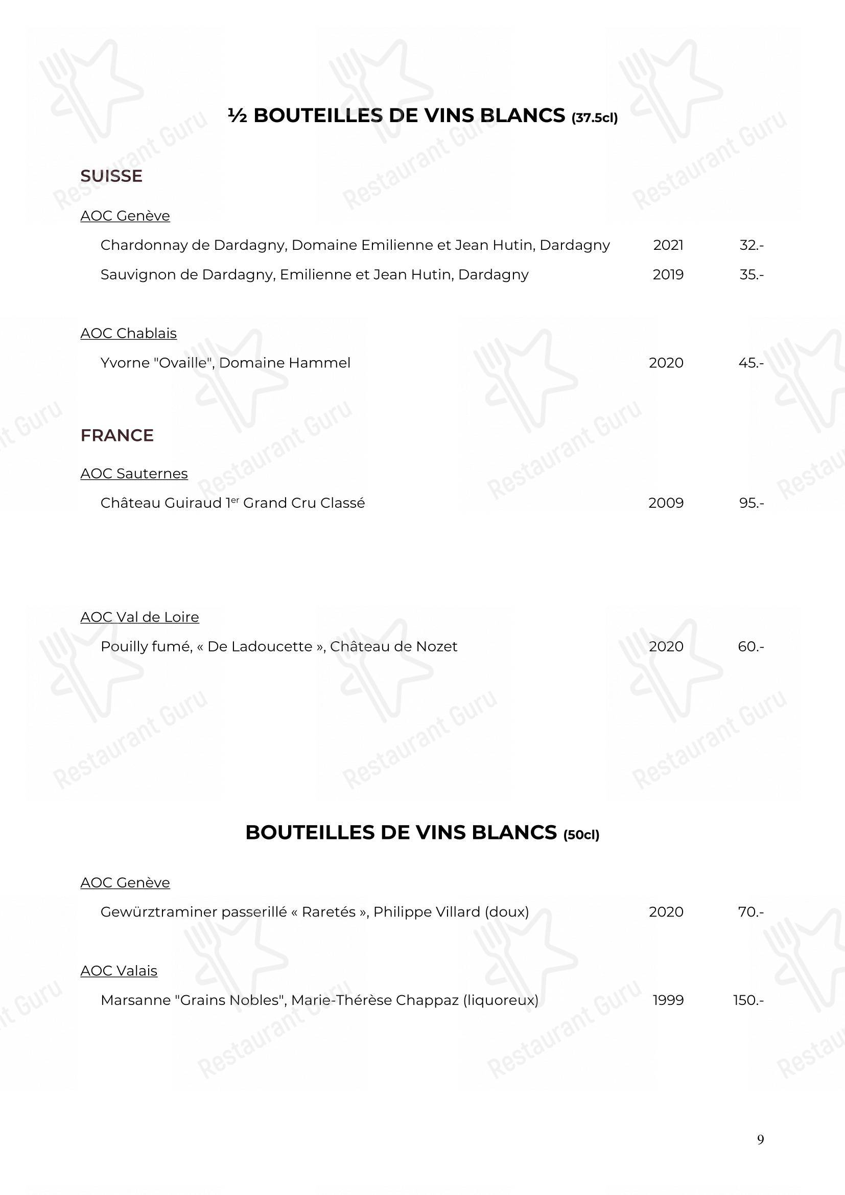 Restaurant Balila in Ginevra - Основное меню
