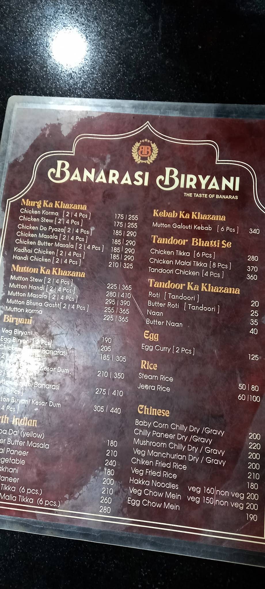 Banarasi Biryani - Lanka menu