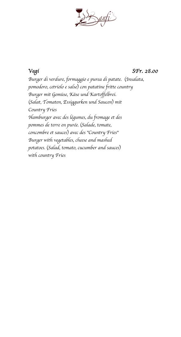 Menu di Banfi's 